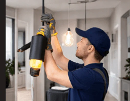 Монтаж люстр, бра, светильников